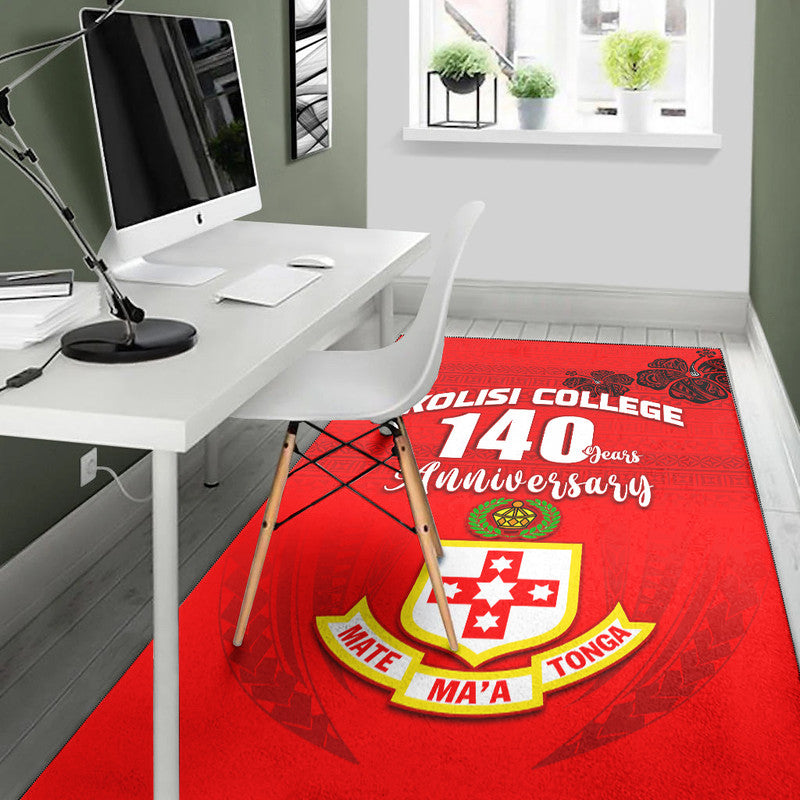 Kolisi Tonga College Atele Area Rug 140 Years Anniversary Tongan Ngatu Ver.02 LT13 - Polynesian Pride