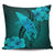 Hawaii Whale Swim Poly Turquoise Pillow Covers One Size Blue - Polynesian Pride