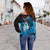 (Custom Personalised) Guam Seal Off Shoulder Sweater Polynesian Turtle with Flowers Version Blue LT13 - Polynesian Pride