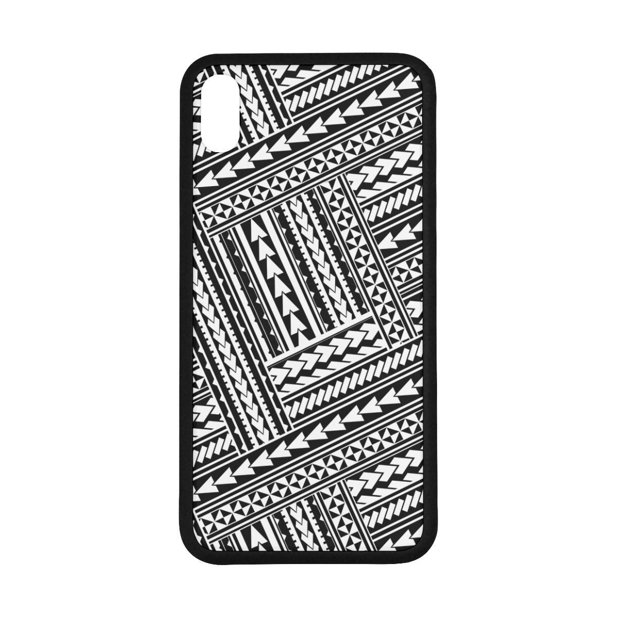 Polynesian 17 Rubber Phone Case One Size iPhone XS Max Black - White - Polynesian Pride