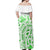 (Custom Personalised) New Zealand Off Shoulder Long Dress NZ Maori Green LT13 - Polynesian Pride