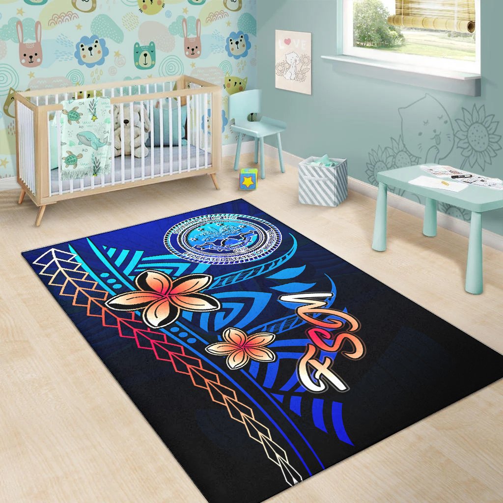 Federated States of Micronesia Area Rug - Vintage Tribal Mountain - Polynesian Pride