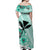 Hawaii Matching Dress and Hawaiian Shirt Kakau Tribal Turquoise Batik Floral Ver.02 LT13 - Polynesian Pride