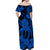 Hawaii Off Shoulder Long Dress Polynesia Blue Octopus LT13 - Polynesian Pride