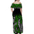 New Zealand Off Shoulder Long Dress Maori NZ Unique Green LT13 - Polynesian Pride