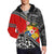 Tonga Zip Hoodie Polynesian Style Fall In The Wave K7 - Polynesian Pride