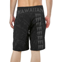 Hawaii Polynesian Warrior Board Shorts Grey V.2 - Polynesian Pride