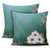 Hibiscus White Flower Gleeful Pillow Covers One Size Zippered Pillow Cases 18"x 18" (Twin Sides) (Set of 2) Black - Polynesian Pride