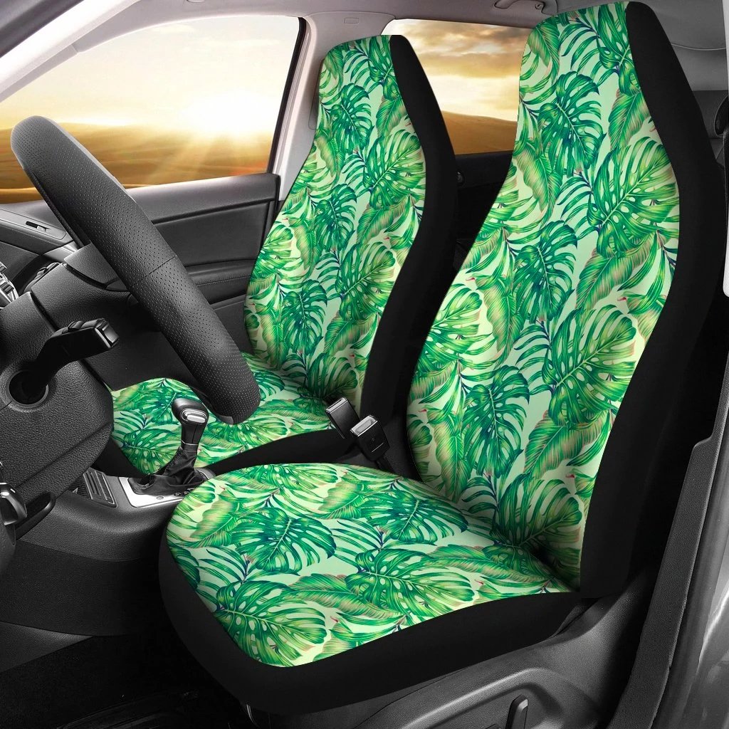 Hawaii Tropical Leaves Jungle Monstera Leaf Car Seat Cover - Polynesian Pride