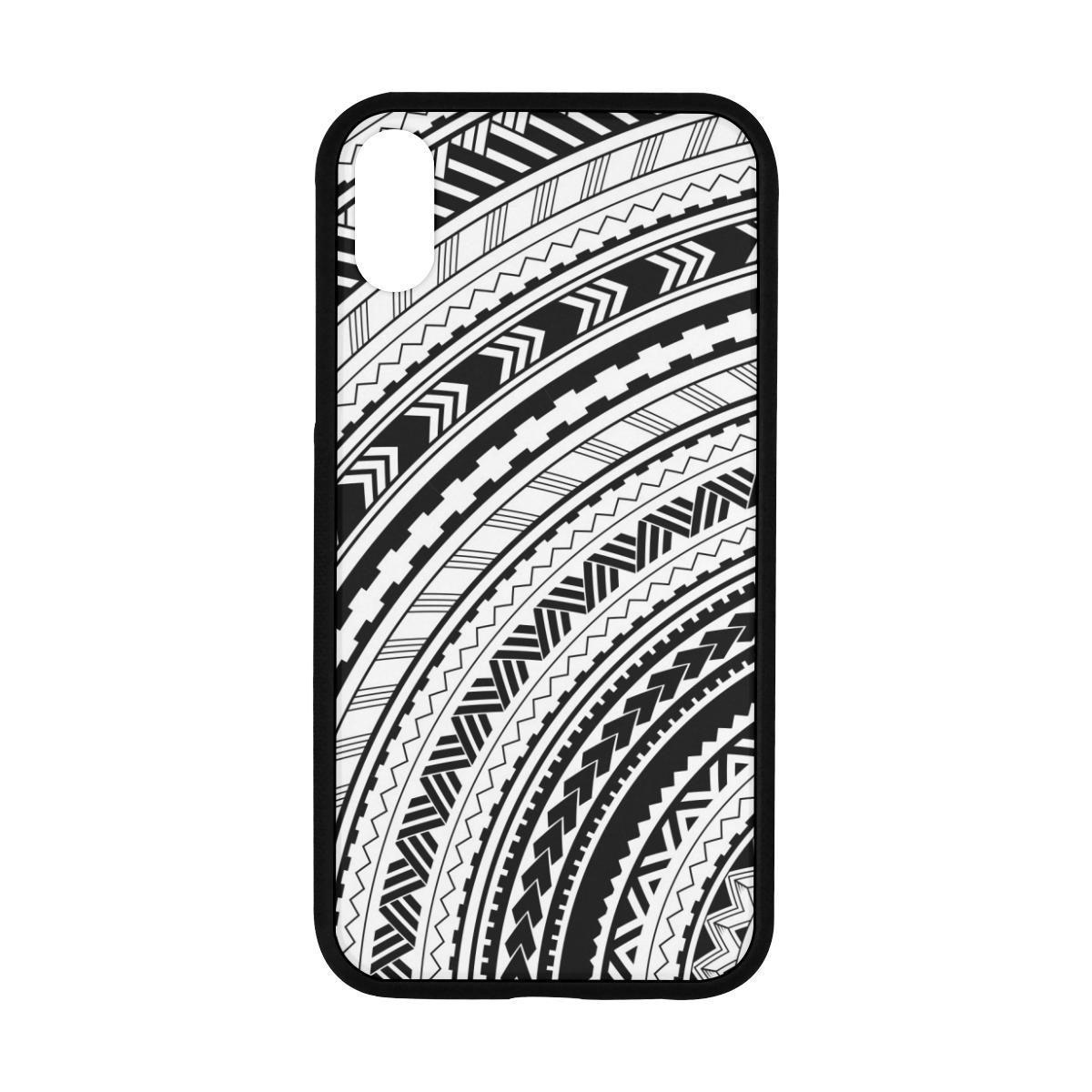 Polynesian 25 Rubber Phone Case One Size iPhone XR (6.1") Black - White - Polynesian Pride