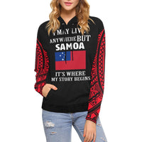 Samoa Hoodie Samoa Flag Its Where My Story Begins - Polynesian Pride