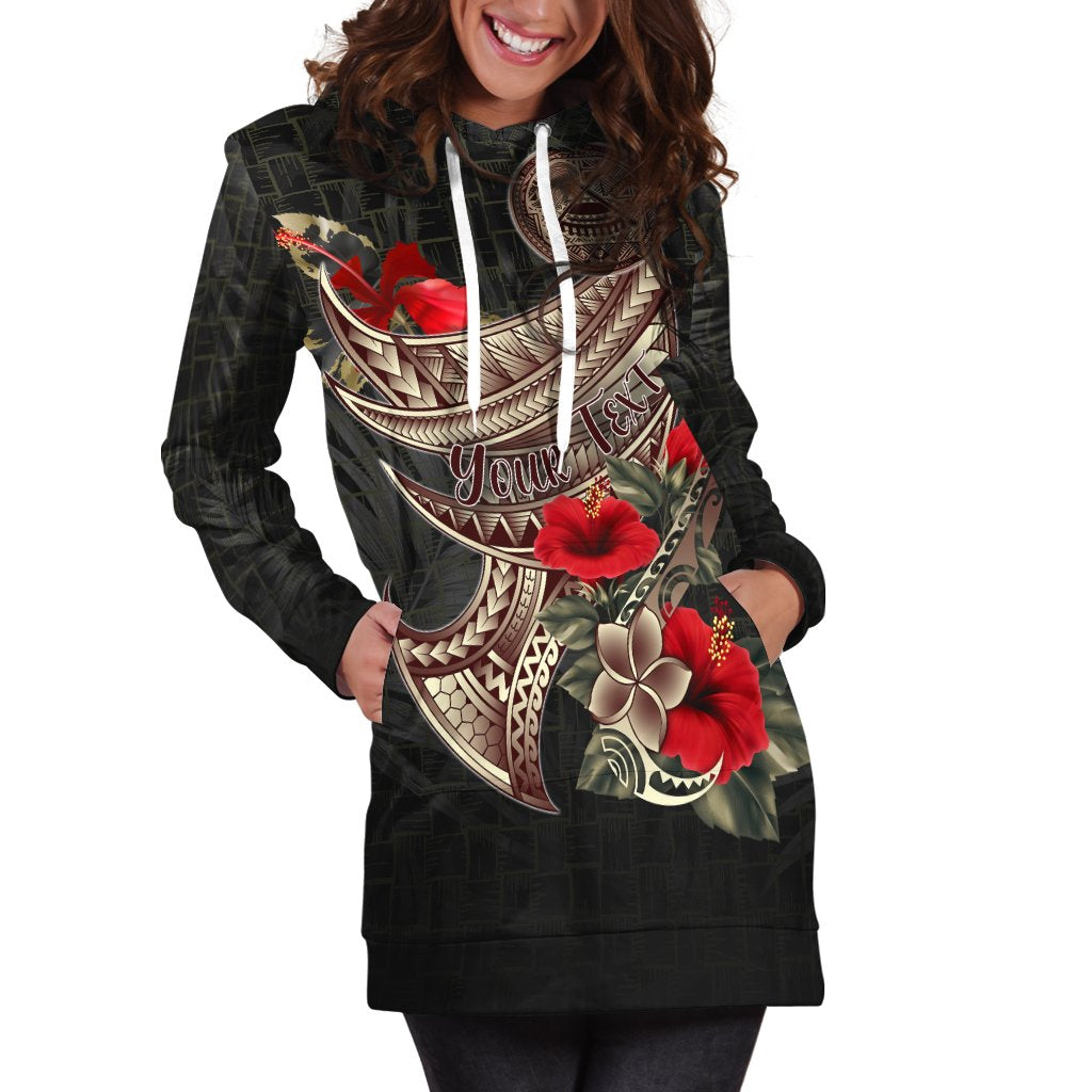 American Samoa Custom Personalised Hoodie Dress - Polynesian Tribal Vintage Style - Polynesian Pride