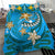 Papua Polynesian Bedding Set - Spring Style Blue Color - Polynesian Pride