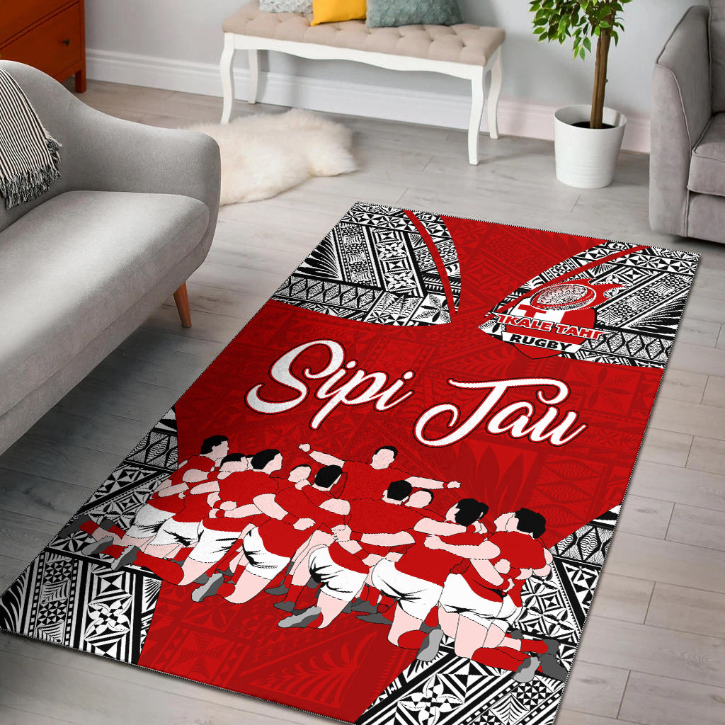 Tonga Rugby Ikale Tahi Sipi Tau Area Rug - LT2 - Polynesian Pride