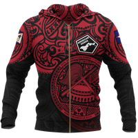 American Samoa Zip up Hoodie National Pride (Red) Unisex RED - Polynesian Pride