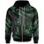 Tonga Polynesian Custom Zip Hoodie Polynesian Tattoo Green Version Unisex Green - Polynesian Pride