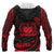 Samoa Polynesian Zip up Hoodie Red Tribal Wave - Polynesian Pride