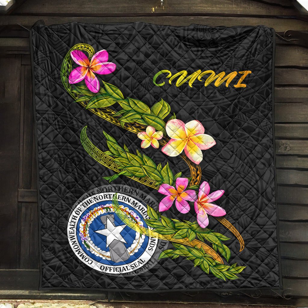 Northern Mariana Islands Polynesian Quilt - Plumeria Tribal - Polynesian Pride