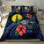 New Caledonia Polynesian Bedding Set - Blue Turtle Hibiscus - Polynesian Pride