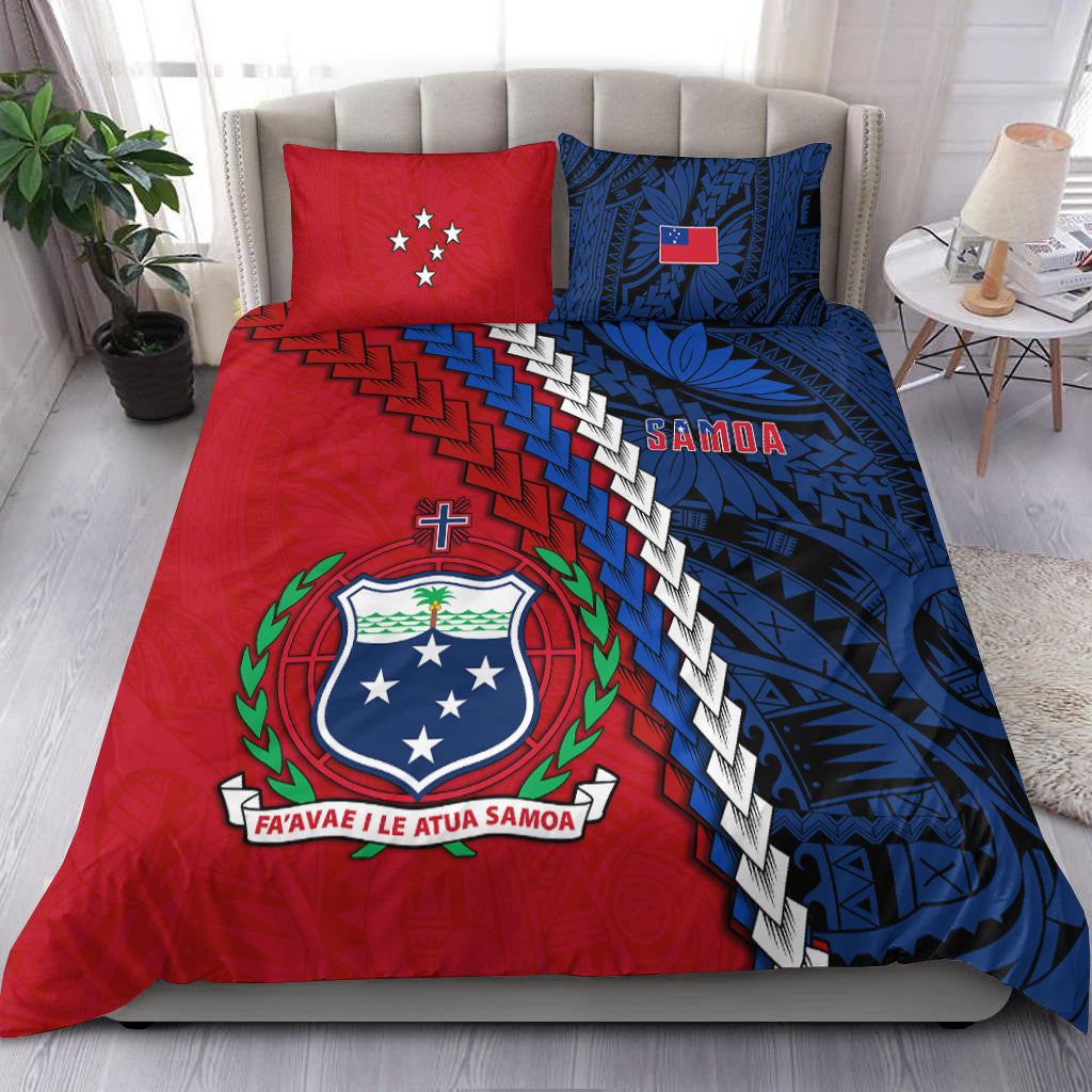 Samoa Polynesian Bedding Set Quotes LT13 Red - Polynesian Pride