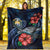 Nauru Polynesian Premium Blanket - Blue Turtle Hibiscus - Polynesian Pride