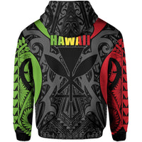 Hawaii Polynesian Tribal Kanaka Maoli Zipper Hoodie Reggae Mark Style - Polynesian Pride