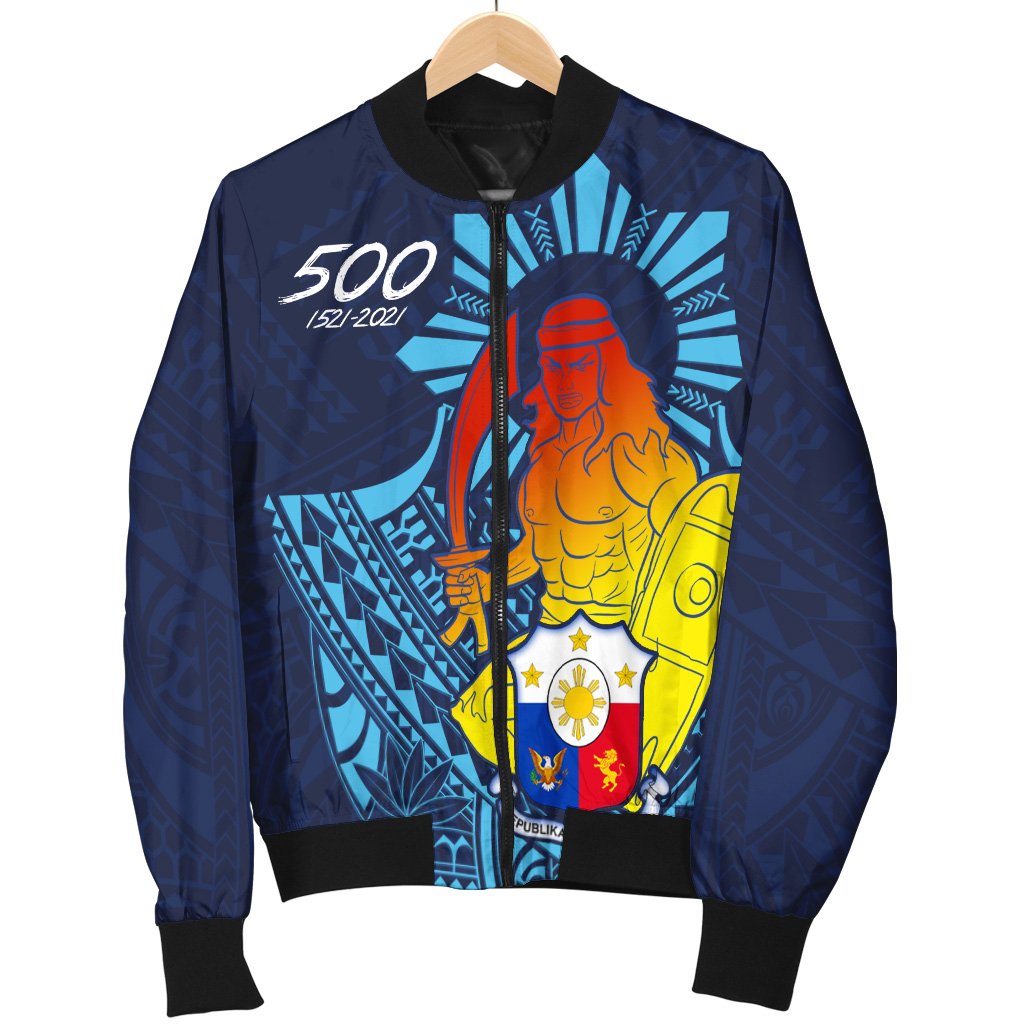 Philippines Men's Bomber Jacket - King Lapu Lapu - Polynesian Pride