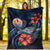 Tahiti Polynesian Premium Blanket - Blue Turtle Hibiscus - Polynesian Pride