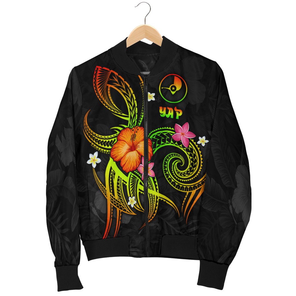 YAP Polynesian Men's Bomber Jacket - Legend of YAP (Reggae) - Polynesian Pride