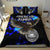 American Samoa Polynesian Bedding Set - Eagle With Flame Blue - Polynesian Pride