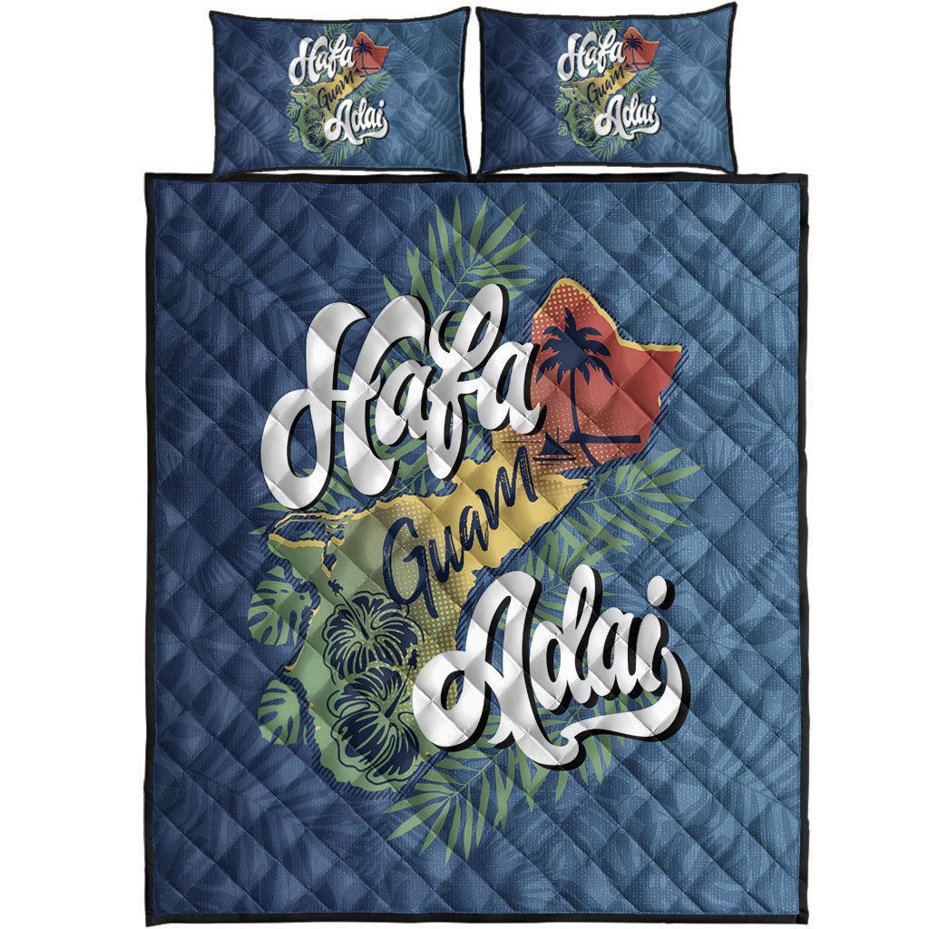 Guam Quilt Bed Set - Hafa Adai With Map - Polynesian Pride