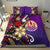 Tahiti Bedding Set - Tribal Flower With Special Turtles Purple Color - Polynesian Pride