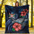 Fiji Polynesian Premium Blanket - Blue Turtle Hibiscus - Polynesian Pride