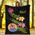 Tahiti Polynesian Blanket - Plumeria Tribal - Polynesian Pride