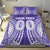 (Custom Personalised) Cook Islands Rarotonga Bedding Set - Purple Tribal Pattern - LT12 - Polynesian Pride