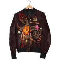 Vanuatu Polynesian Personalised Men's Bomber Jacket - Legend of Vanuatu (Red) - Polynesian Pride