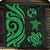 Tonga Polynesian Premium Quilt - Green Tentacle Turtle - Polynesian Pride