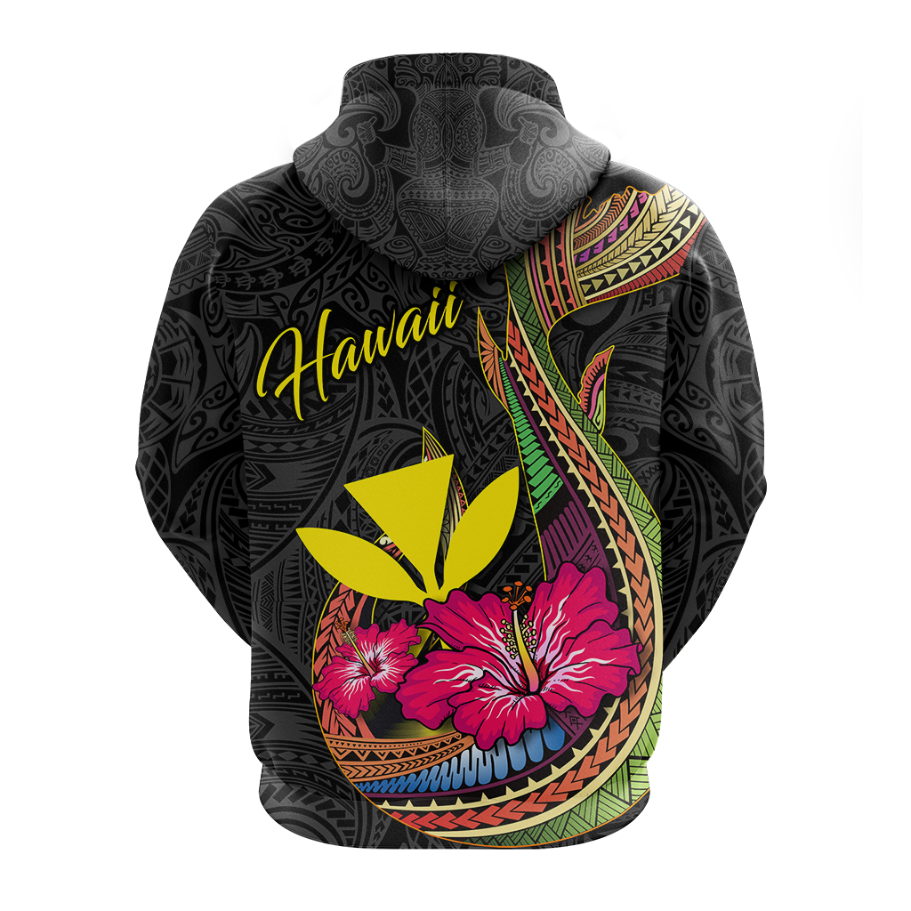 Hawaii Polynesian Fish Hook Hibiscus Hoodie LT12 - Polynesian Pride
