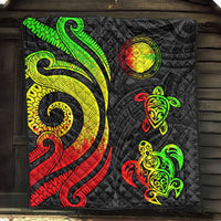 Northern Mariana Islands Premium Quilt - Reggae Tentacle Turtle - Polynesian Pride
