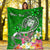 Fiji Custom Personalised Premium Blanket - Turtle Plumeria (Green) - Polynesian Pride