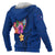 Guam Polynesian Custom Hoodie Floral With Seal Blue - Polynesian Pride