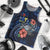 Cook Islands Polynesian Men Tank Top - Blue Turtle Hibiscus - Polynesian Pride