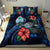 Guam Polynesian Bedding Set - Blue Turtle Hibiscus - Polynesian Pride