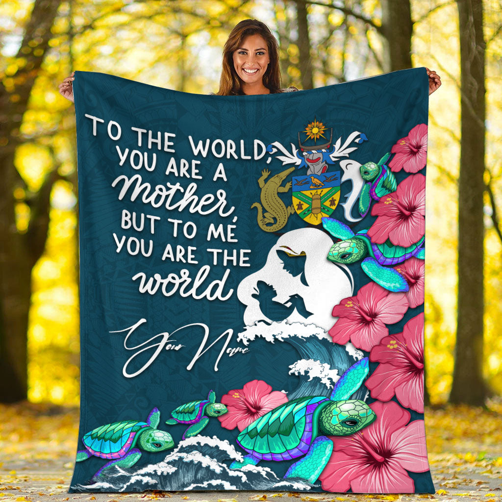 (Custom Personalised) Solomon Islands Mothers Day With Green Turtle Blanket - LT12 - Polynesian Pride
