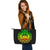 Samoa Polynesian Large Leather Tote - Tattoo Pattern With Seal - Polynesian Pride