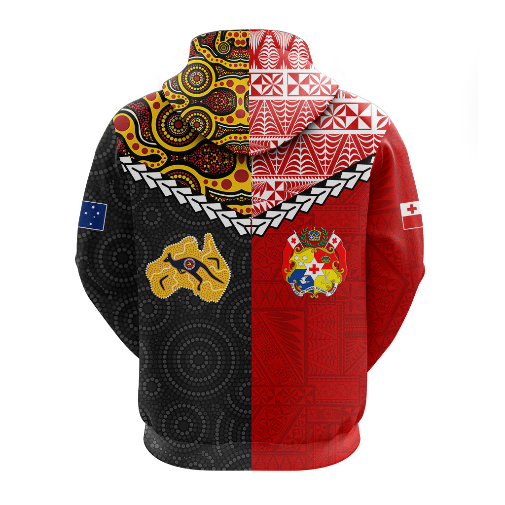 Tonga Combine Australia Aboriginal Heritage Zip Hoodie LT12 - Polynesian Pride