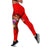 Fiji Polynesian Custom Personalised Women's Leggings - Floral With Seal Red - Polynesian Pride