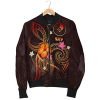 YAP Polynesian Men's Bomber Jacket - Legend of YAP (Red) - Polynesian Pride