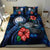 Marshall Islands Polynesian Bedding Set - Blue Turtle Hibiscus - Polynesian Pride