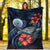 Federated States Of Micronesia Polynesian Premium Blanket - Blue Turtle Hibiscus - Polynesian Pride